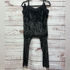 Black Velvet Pajama Set